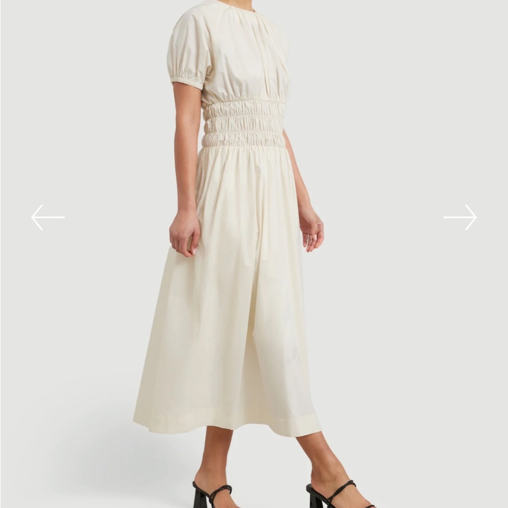 Krysta Cinched-Waist Blouson Top Dress from Modern Citizen